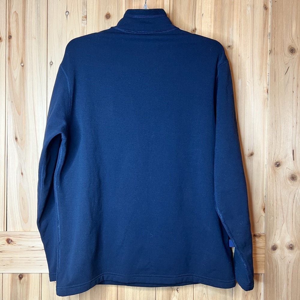 Polo Sport Ralph Lauren Navy Blue Quarter Zip Pullover Sweater USA L Stripe Trim - Picture 9 of 9
